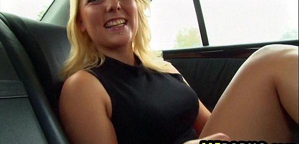  Blonde MILF masturbating in the car Lisa Hype 1